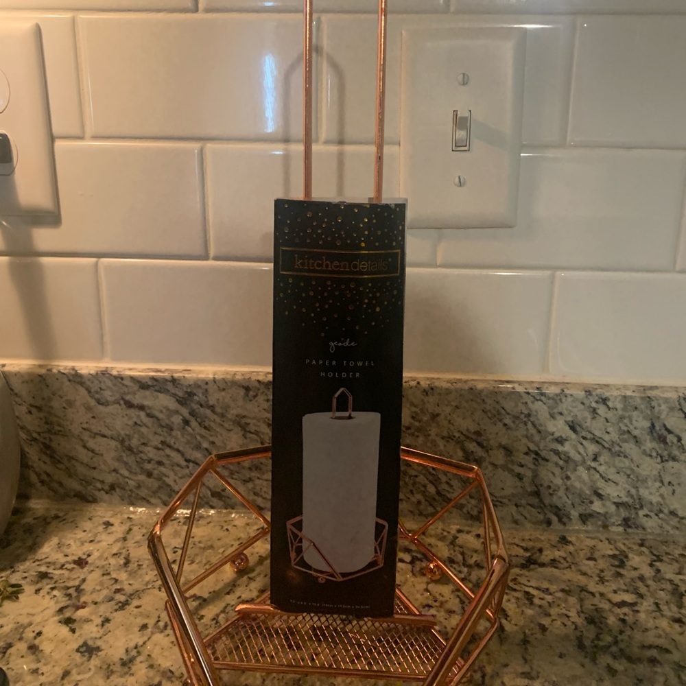 New Rose Gold Paper Towel Holder